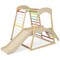Pine and Beech Wood 6-in-1 Indoor Jungle Gym with Slide, Monkey Bars and Climbing Ladders